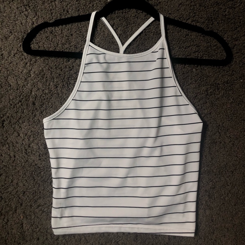 Stripped Racerback Tank Top